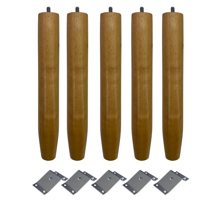 Kit 5 Pes Palito 30 Cm + chapa de Conexao Para Poltronas, Puffs, Moveis e outros