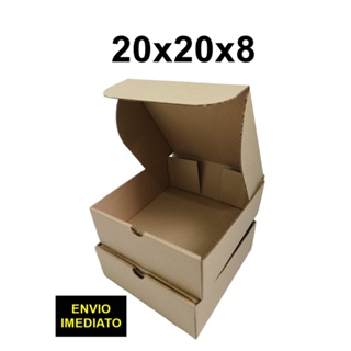 Kit 10 Caixa Papelão 20x20x8 para Envio E-commerce Super Resistente Correios em Oferta na Shopee