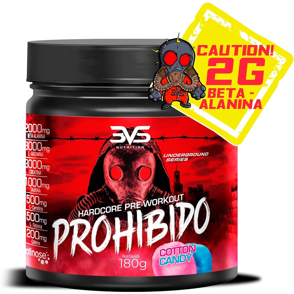 Prohibido Pré-Treino - Ultra Concentrado - 180g - 3VS Nutrition (2g Beta Alanina por Dose)