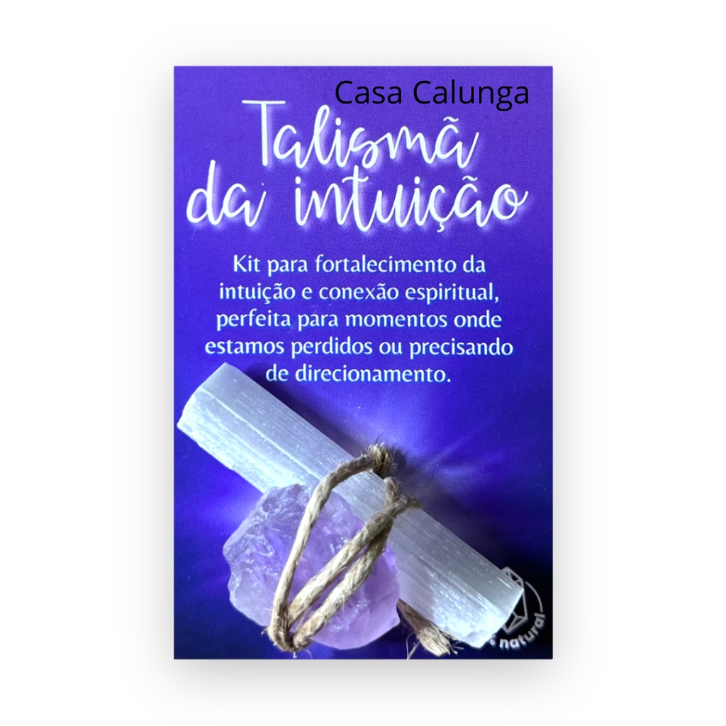 Kit Cristais Talismã Da Intuição Ametista E Selenita - Pedras Naturais em Oferta na Shopee
