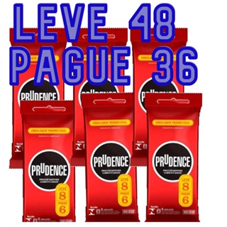 Camisinha Preservativo Prudence 48 Unidades - 6 Pacotes com 8 unidades