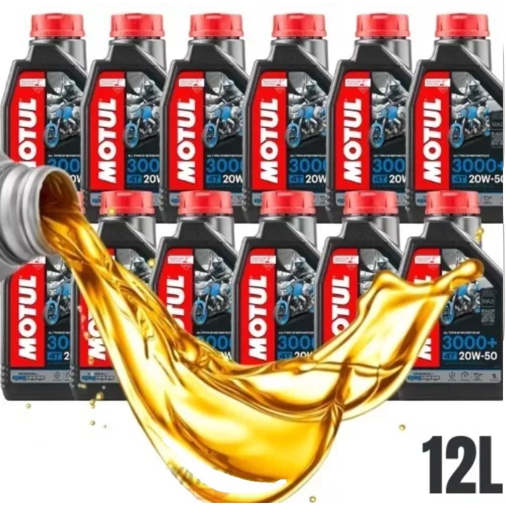 Caixa Fechada 12 Óleos Motor Motul 3000+ 4t 20w50 Mineral Cx 12 Litro