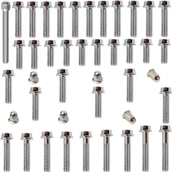 Kit parafusos cromados motor completo CRF230F 2007 a 2020 CRF230 Nacional Honda (externos)