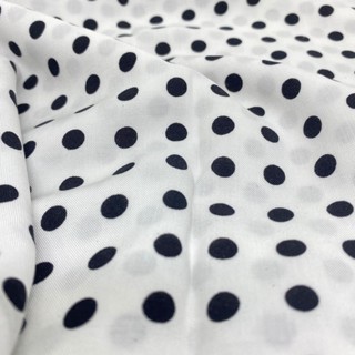 Tecido Viscose Poá Branco 1,40m - Para Roupas 100%Viscose