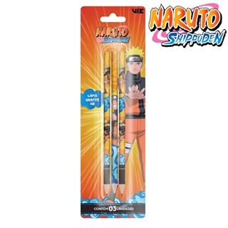 Lápis Grafite HB nº2 Naruto Blister com 3 unidades - tris em Oferta na Shopee