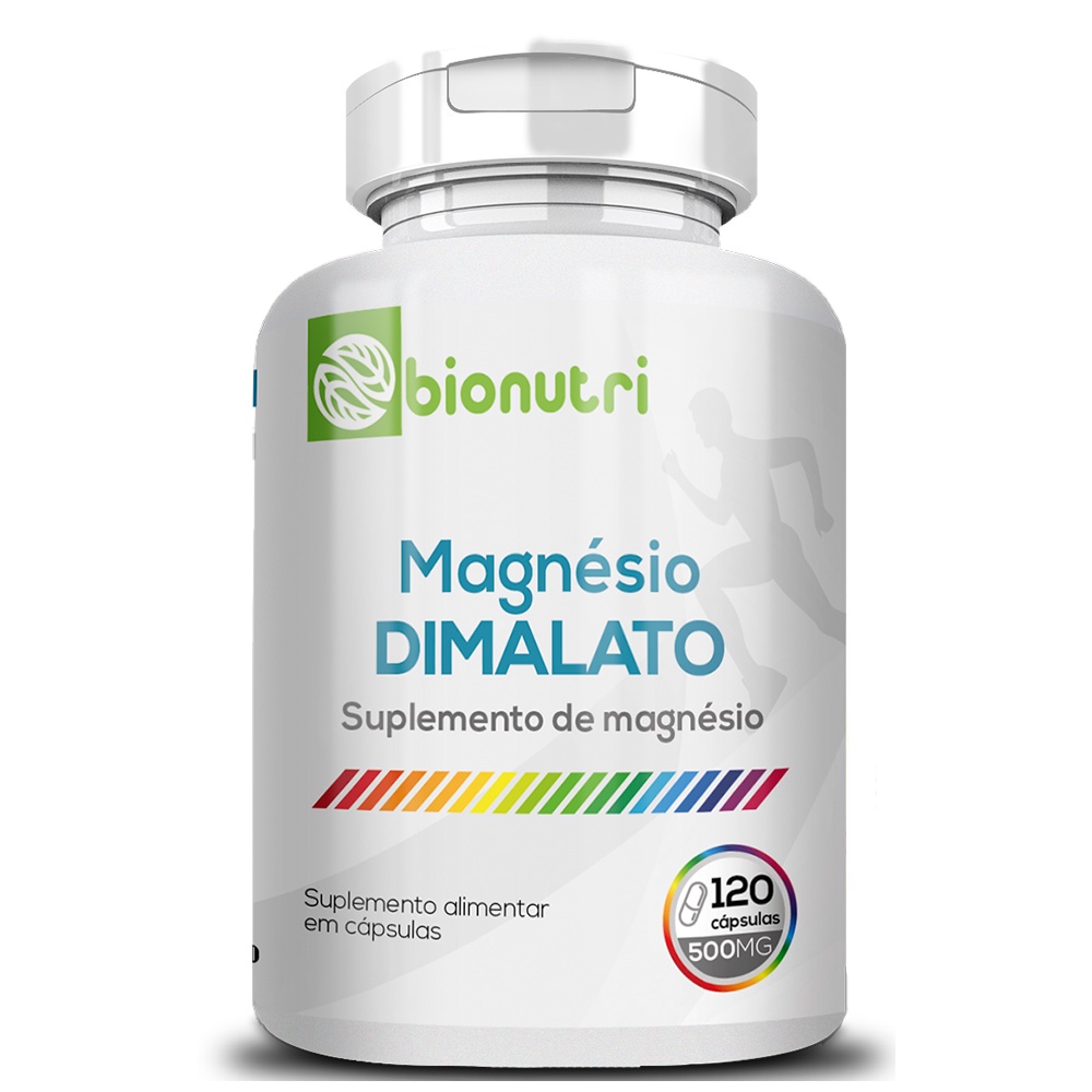 Magnésio Dimalato Natural 120 Cápsulas 500mg  Bionutri em Oferta na Shopee