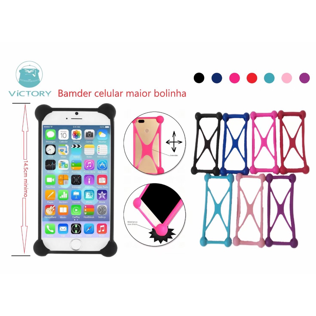 Capa Celular Universal Bumper Silicone Bolinha Anti Quebra perfumado em Oferta na Shopee