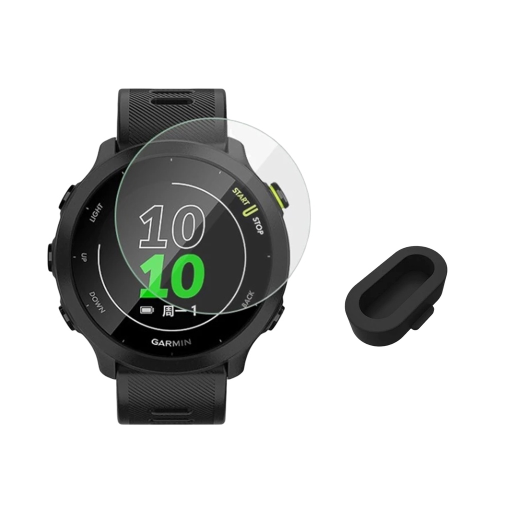 Película Protetora De Tela E Plug Garmin Forerunner 55