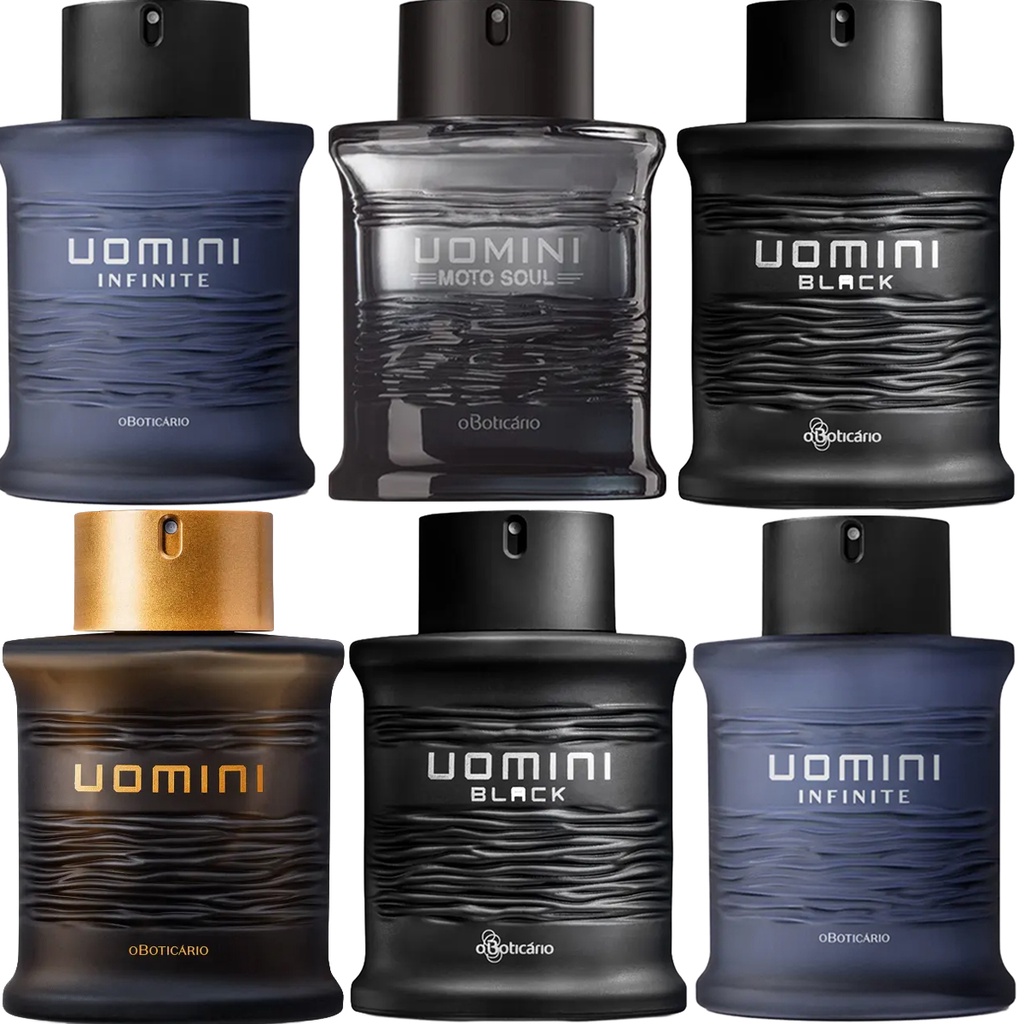 Perfume colônia Uomini tradicional, Black, Moto Soul, Infinite, O Boticário 100ml Escolha as Opções
