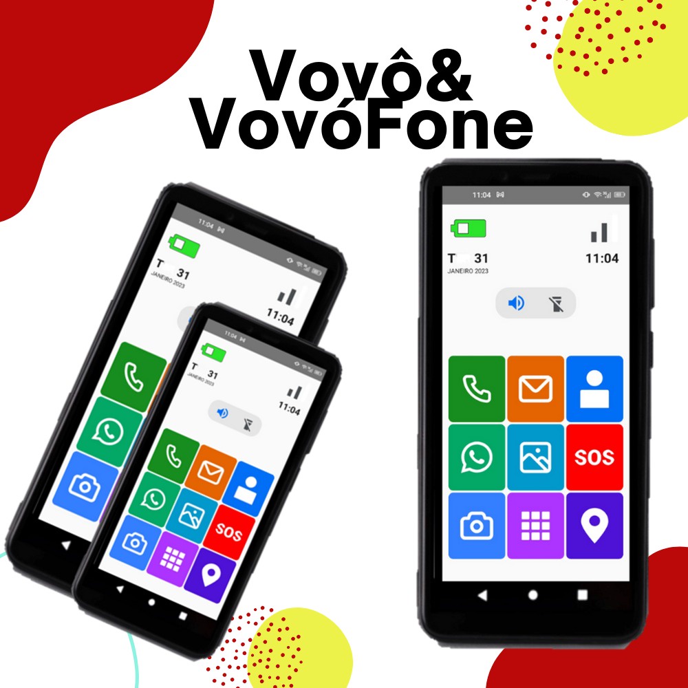 Celular Para Idoso Vovó&Vovôfone 32gb Redes Sociais Zap Botão Sos