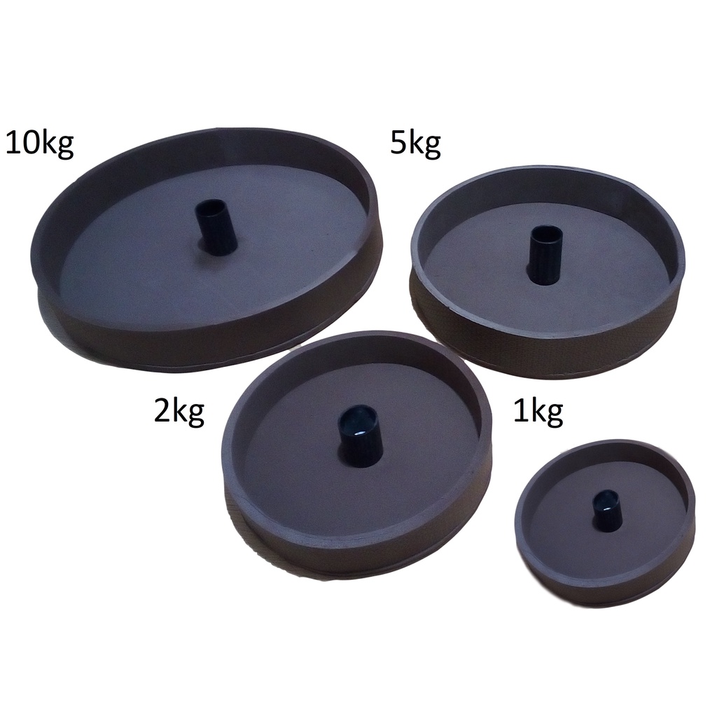 Forma Anilha Concreto Kit 10kg/5kg/2kg/1kg