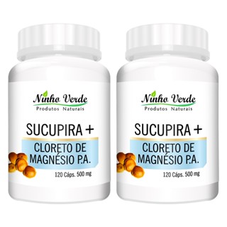 Kit 2 Cloreto De Magnésio P.a + Sucupira 120 cápsulas