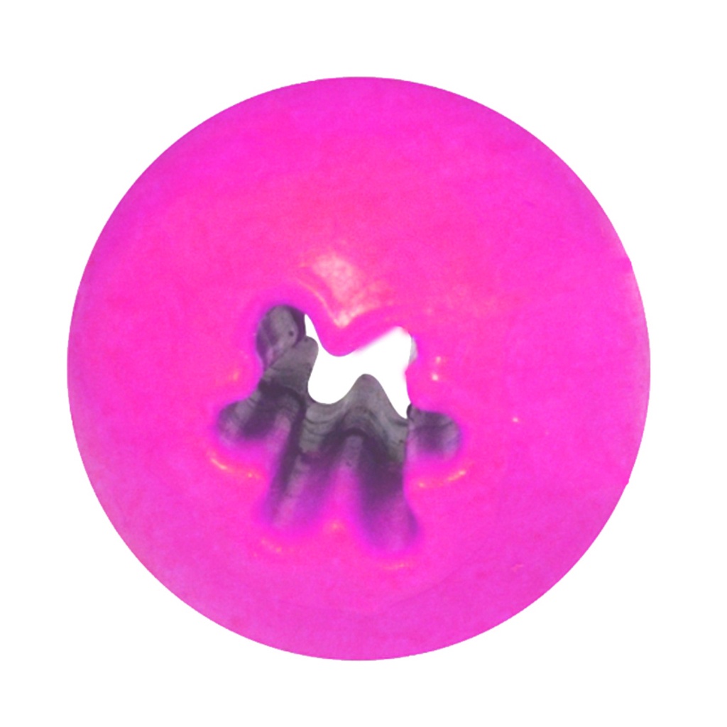 Bola Maciça Rosa 60mm Bolinha Reforçada Col. Adestramento Aromatizada Cães Dog Brinquedo Furacão Pet