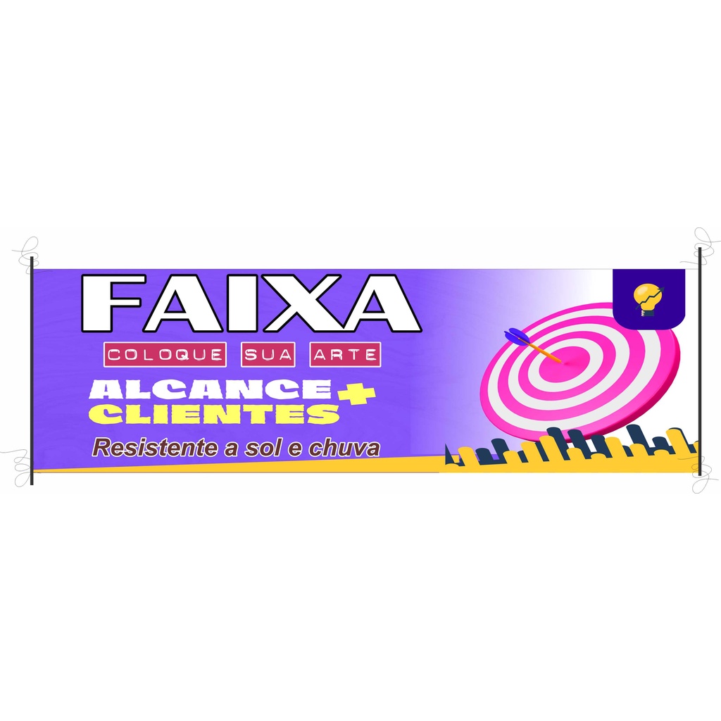 Faixa em lona impressa 5mx,65cm