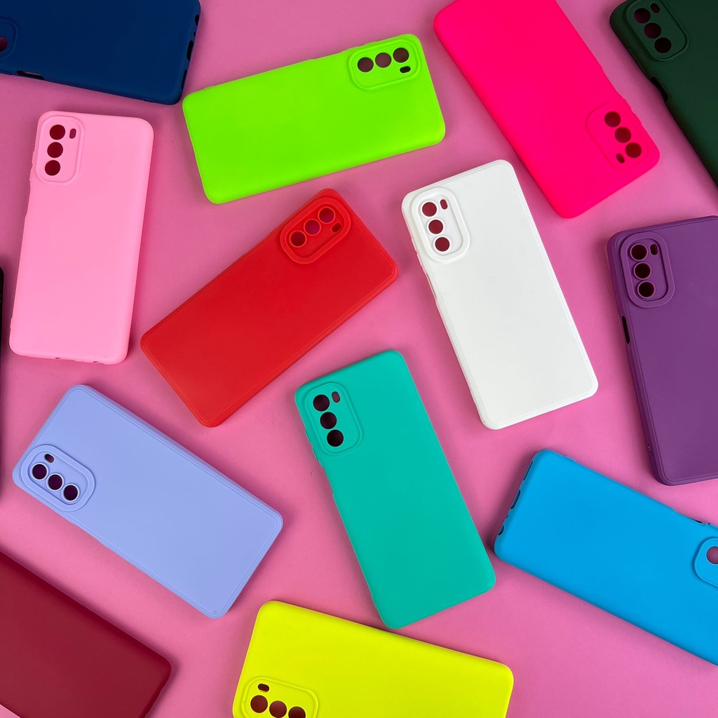 Capinha Para Motorola Moto G62 5G / Capa Case Silicone Aveludada Colorida Forrada (CF26).