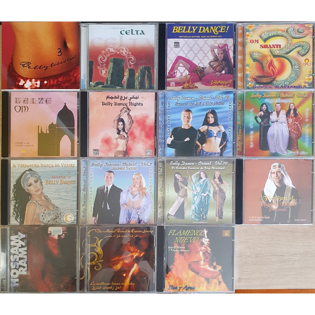 CD Belly Dance Dança do Ventre Árabe Flamenco Hossam Ramzy Ahmed Fouad Khan Khalili Laize - Lote