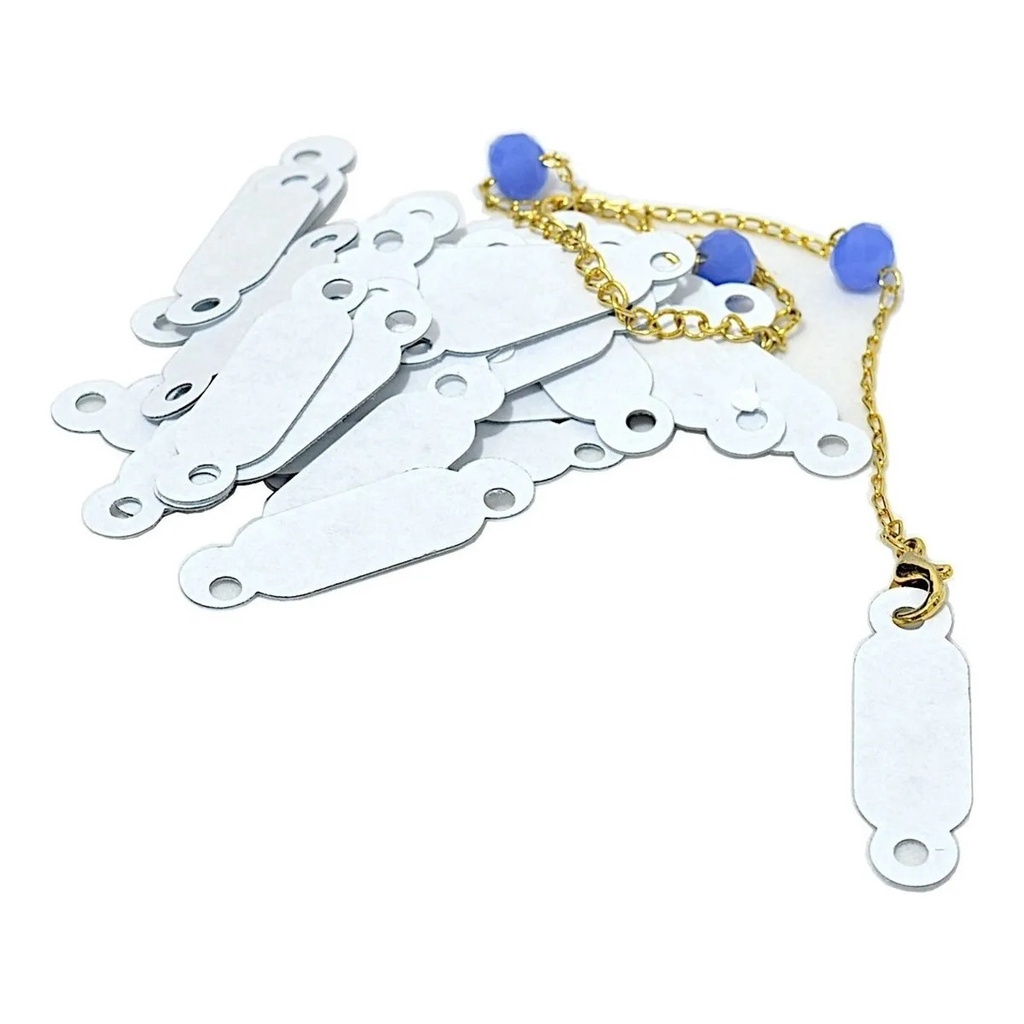 Etiqueta Tag dois furos para Corrente Pulseira 3 x 0,8 cm - E08 - 1000 Unidades em Oferta na Shopee