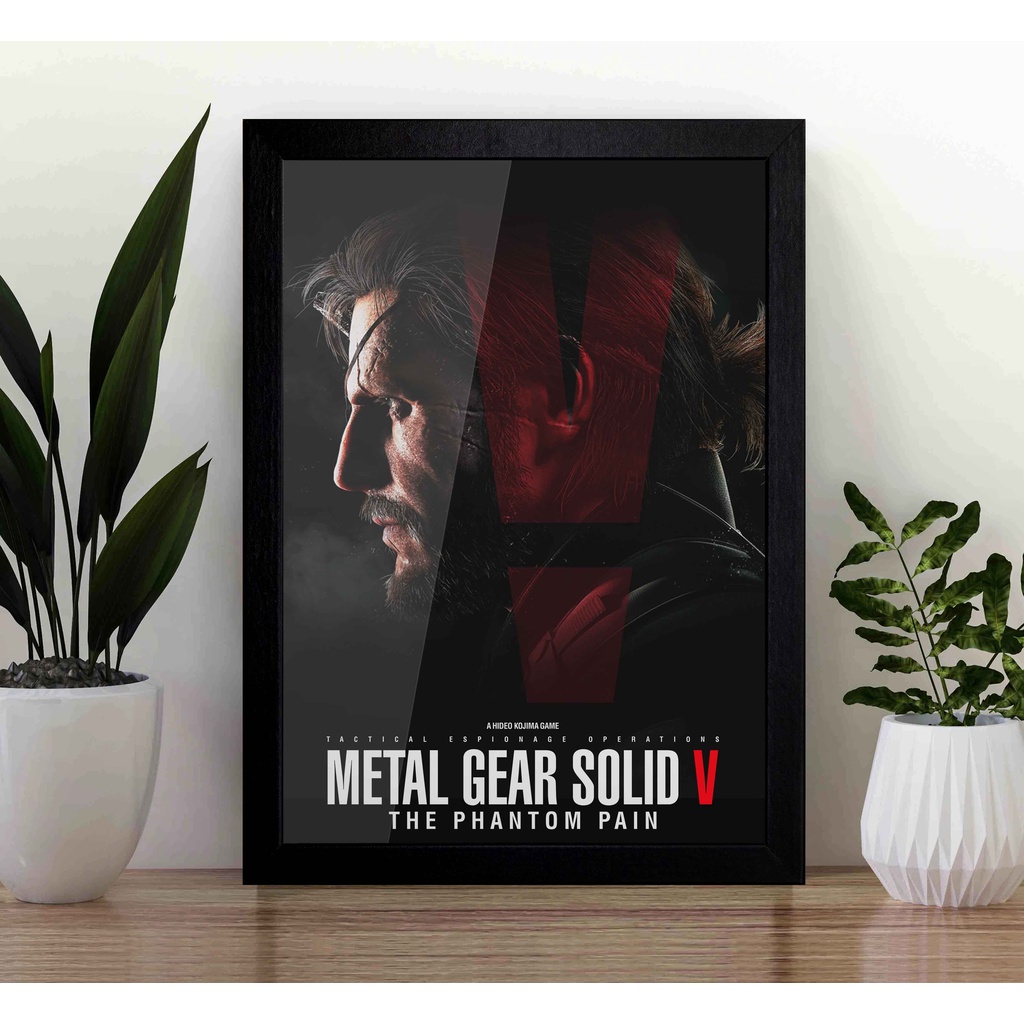 Quadro Metal Gear Solid V The Phantom Pain A3 - com Acrílico Na Frente (Tamanho 45.5 X 33 Cm) - Poster Gamer A3