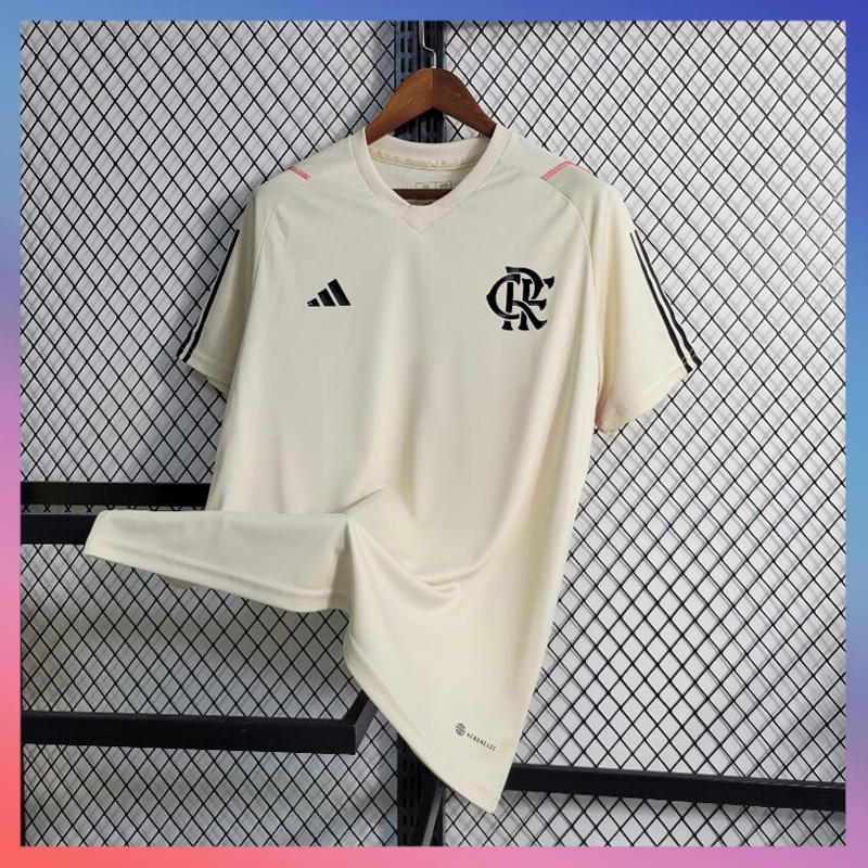Camisa De Time Treino Bege 2023 Futebol Flmg