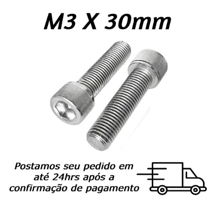 Parafuso C/ Cabeça Allen M3 X 30mm Inox