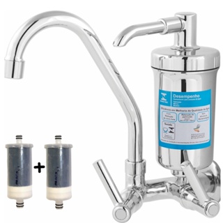 Torneira de Parede com Filtro para Cozinha  2170 C-65 + 2 refil do filtro PROMOÇÃO em Oferta na Shopee