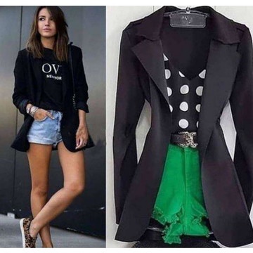 Blazer Sobretudo Casaco Feminino Max Longo Slim Blogueiras