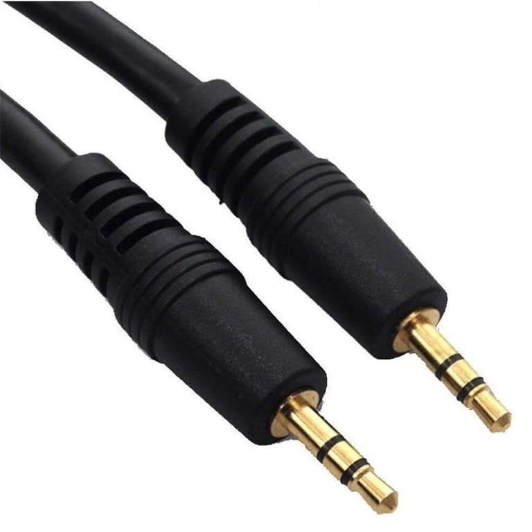 Cabo AUX P2 x P2 1.5m Preto Para PC / TV / MP3 / MP4 / iPod / iPad / Rádio / Caixa de Som