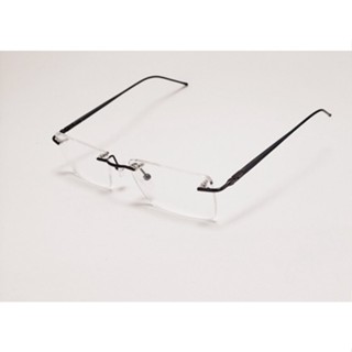 Armação Óculos Descanso Metal Sem Aro Lentes Sem Grau Jc9357 Alumínio