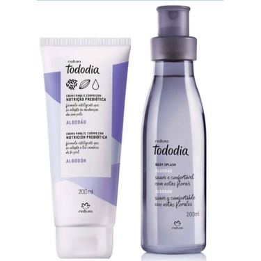 Algodão - Kit - Hidratante Corporal + Body Splash - Tododia - Natura