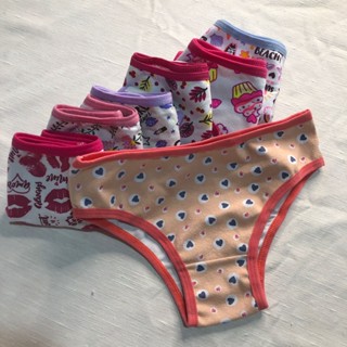 Kit 10 Calcinhas Infantil Menina Criança Algodão Super Confortável