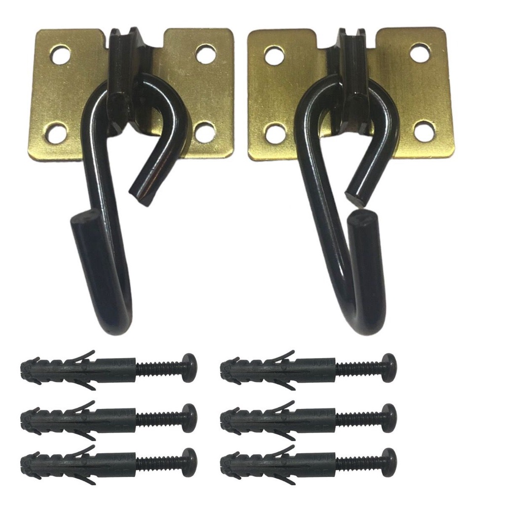 Gancho De Rede Armador Silencioso Rustico Latonado Reforçado 250 Kg em Oferta na Shopee