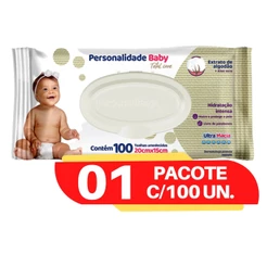 Lenço toalha toalhinha umedecida Personalidade baby pacote c/100 unidades