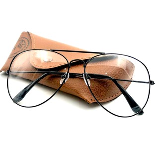 Óculos Aviador Feminino e Masculino Óculos Aviador Transparente Lentes / Óculos Unissex Transparente