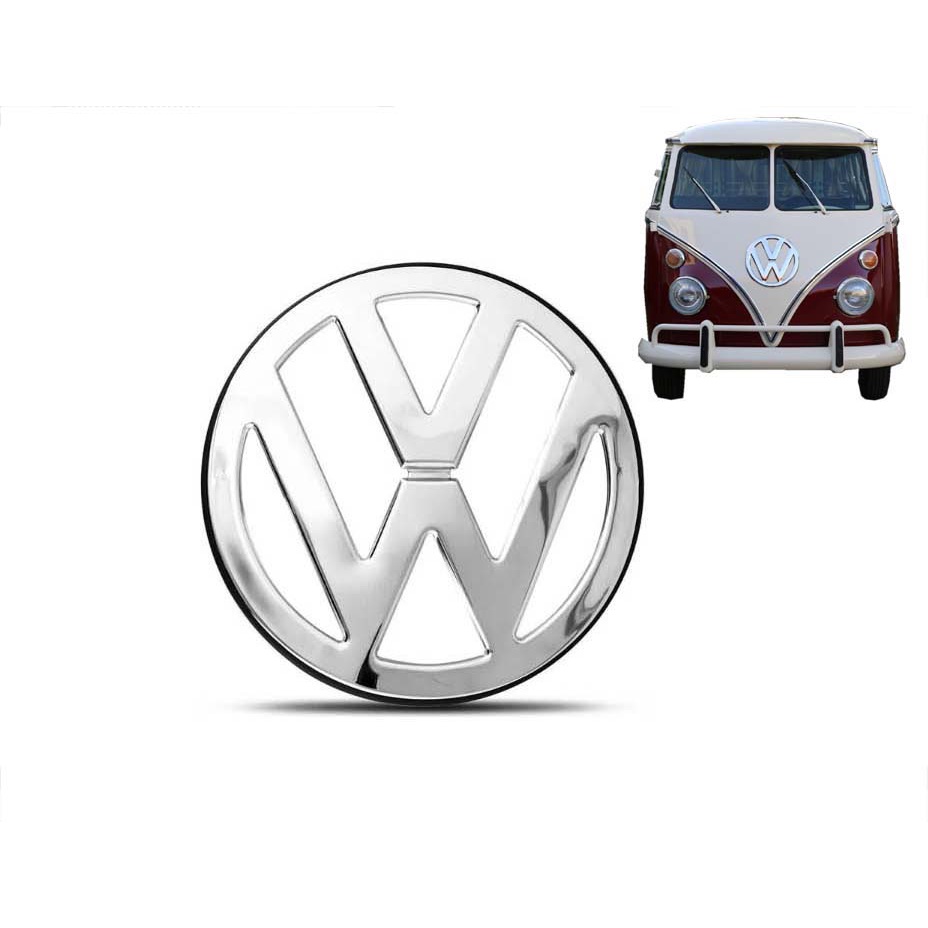 Emblema Logo Cromado Aço Vw Kombi Corujinha Pick Up