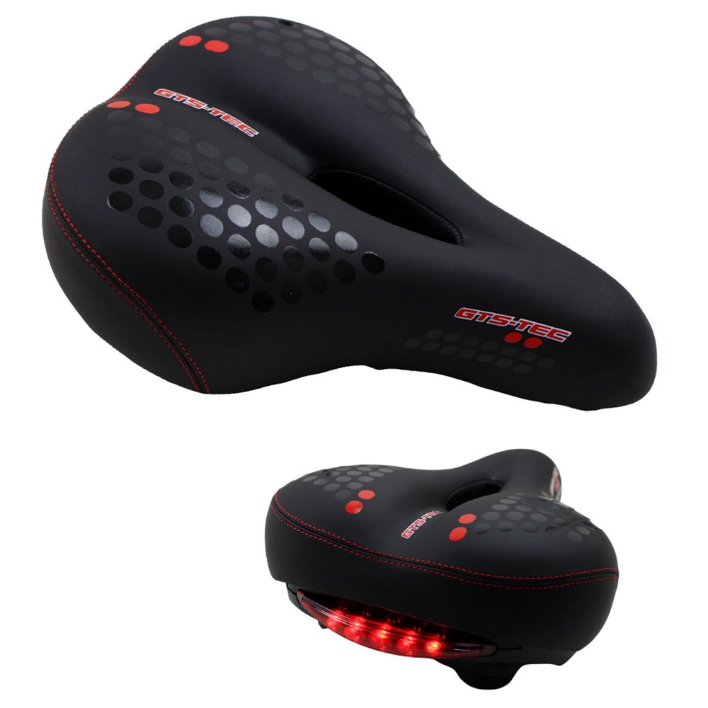 Banco Selim Bike GTS Sinalizador Super Confortável Largo Bicicleta Mtb Speed
