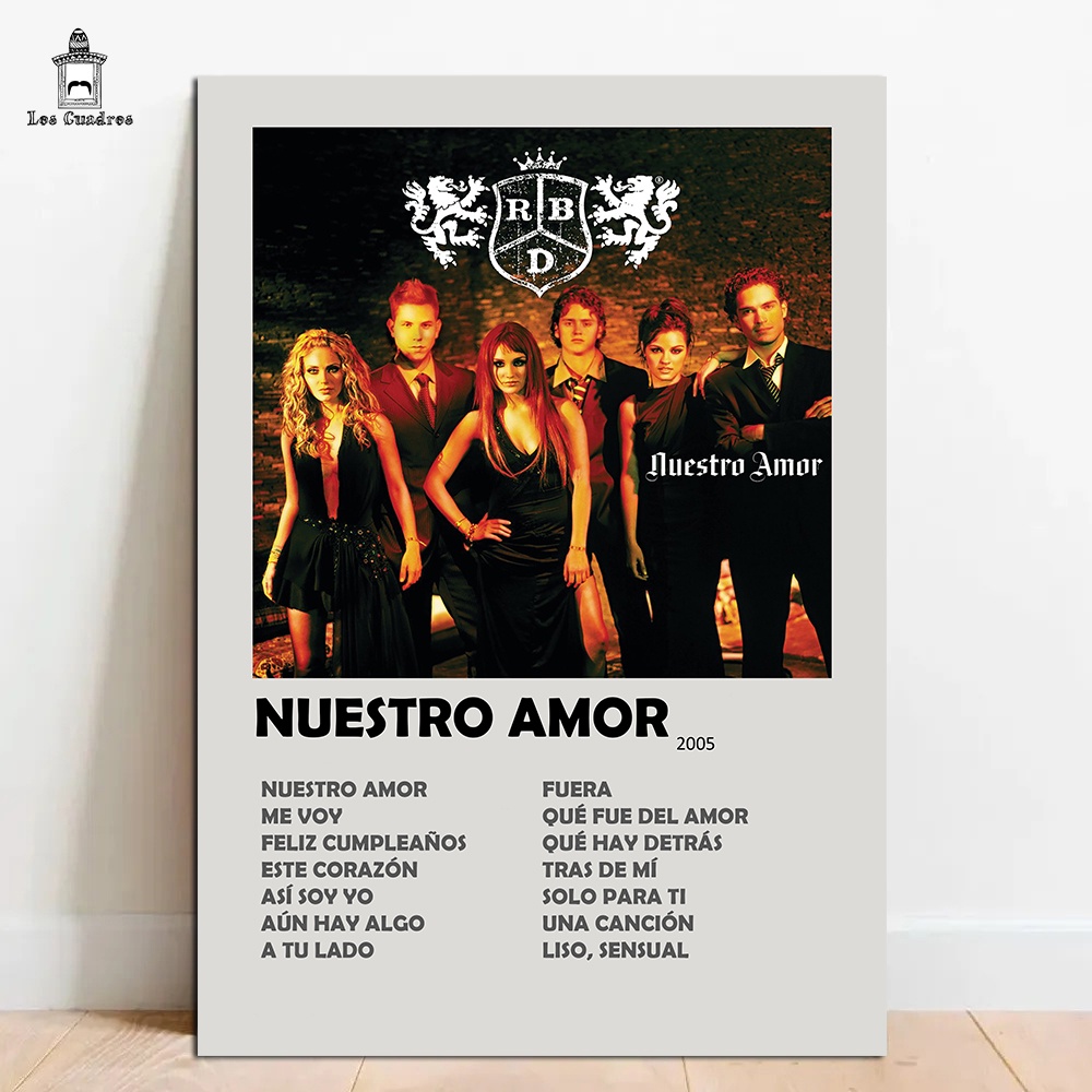 Quadro Placa Decorativa RBD Nuestro Amor Album em MDF 28x20cm em Oferta na Shopee