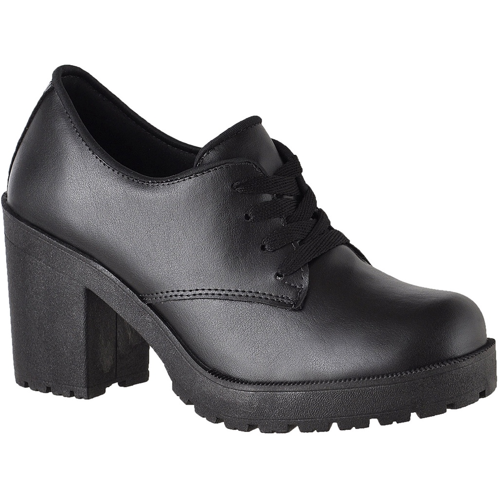 Oxford Feminino Plataforma Salto Tratorado Cr Shoes 1710