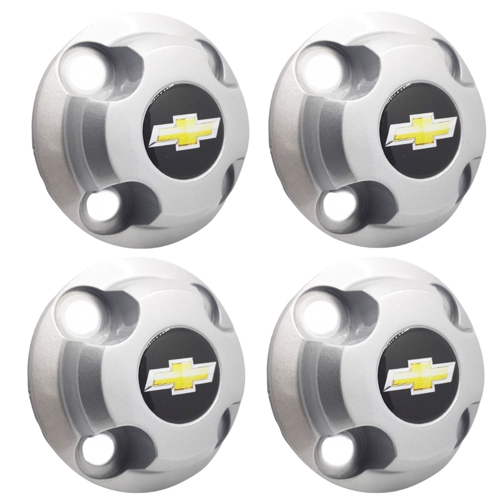 Jogo 4 Calotinhas Centro Meio Tampa Miolo da roda GM Chevrolet Onix Prisma Corsa Celta Classic aro 13 14 15 16