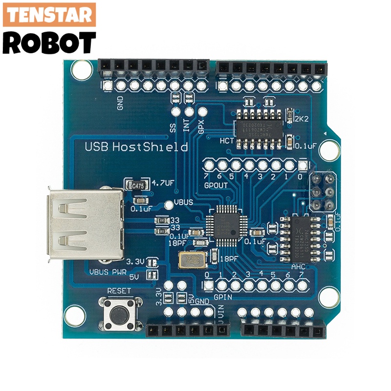 Blindagem USB Host Shield 2.0 Para Arduino UNO MEGA ADK Compatível Com A Placa Do Módulo Eletrônico Android DIY