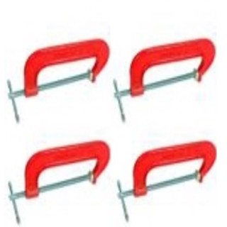 Kit 4 grampos Sargento 4 polegadas Tipo C Em Ferro