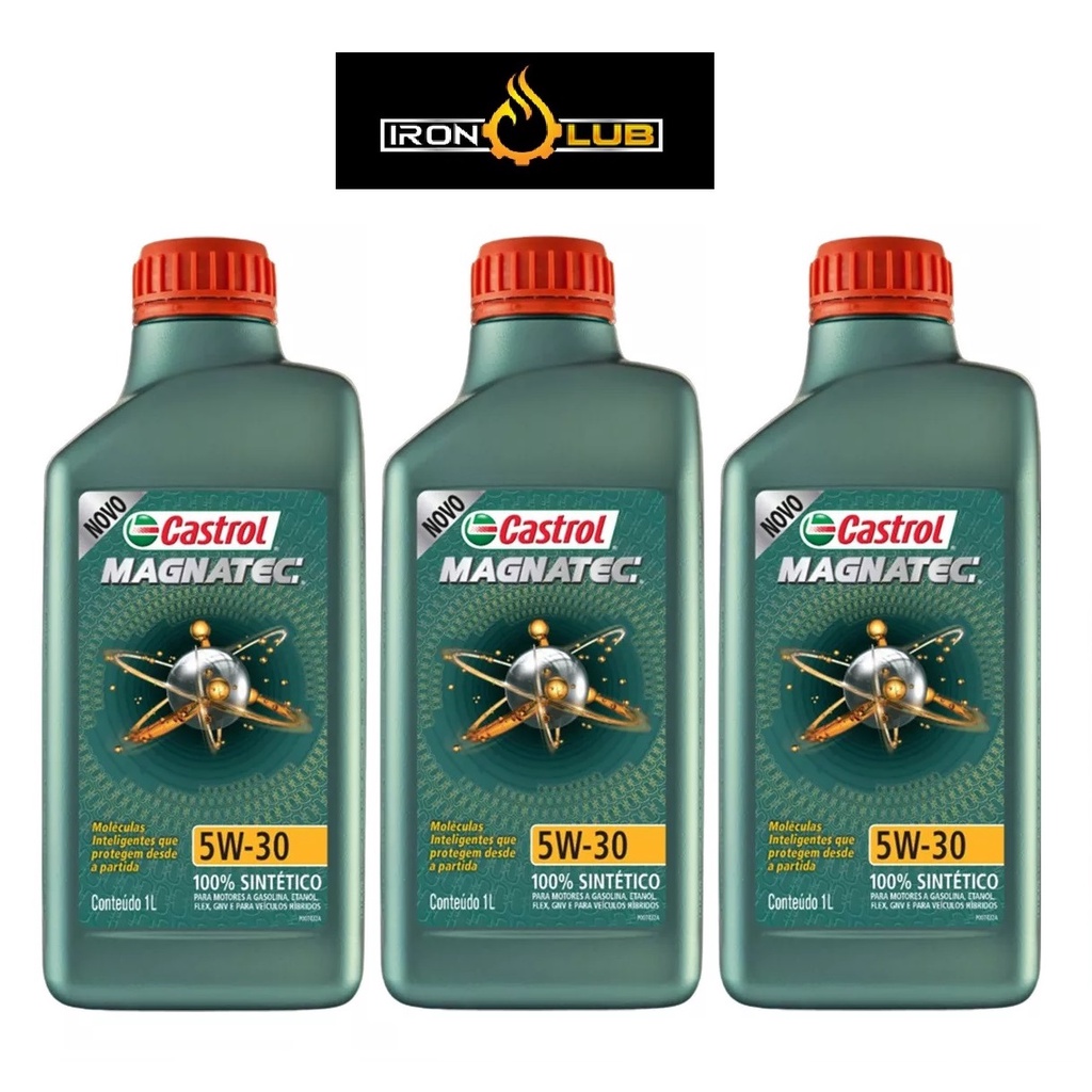 KIT C/3 LITROS DE ÓLEO CASTROL MAGNATEC 5W30 API SP