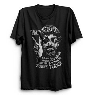 Camiseta Raul Seixas Preta Camisa Raul Seixas de Algodão Preta