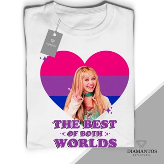 Camiseta Hannah Montana The Best of Both Worlds Unissex e Babylook Malha Elastano