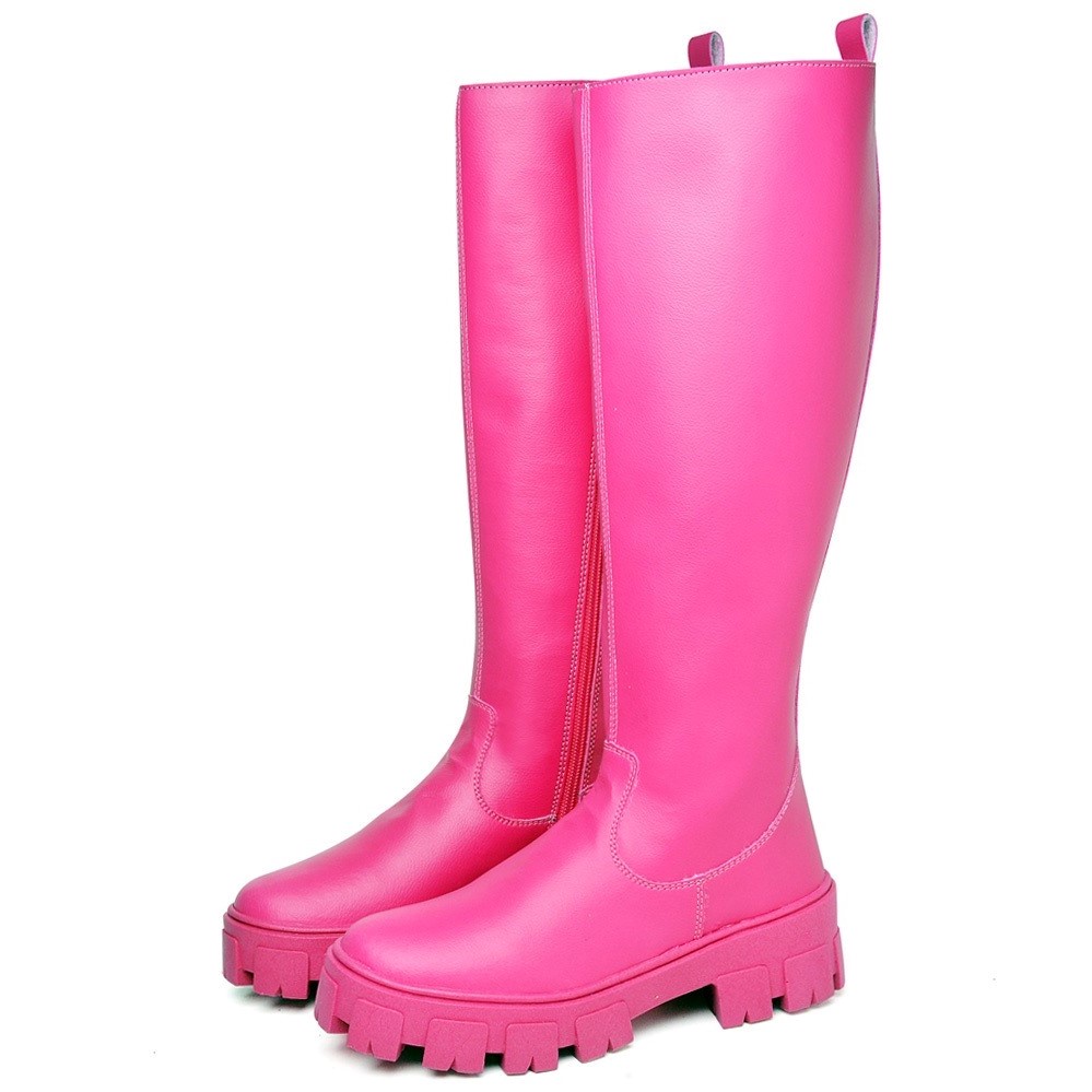Bota Galocha Dubuy Feminino Cano Alto Rosa 1810FG em Oferta na Shopee