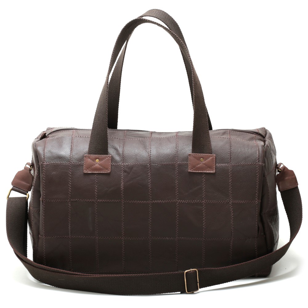 Mala em Couro Legítimo com Alça Transversal Resistente - Café