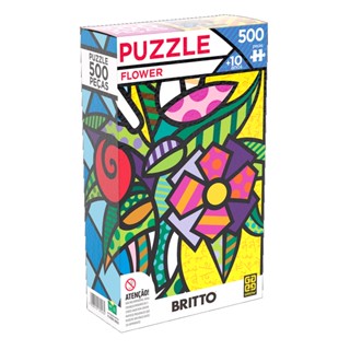 Quebra Cabeça de 500 Peças Romero Britto Flower - Grow 3946