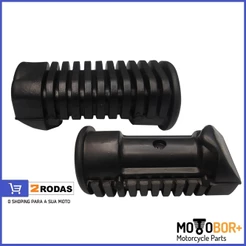 Borrachas do Estribo Titan 150 Fan CG125 2004 2005 2006 2007 2007 2008 2009 2010 2011 2012 2013 (Estrivo/ Pedal de apoio) Par