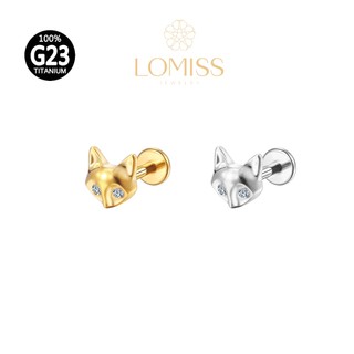 Piercing Helix Conch Labret Titânio PVD Zircônia Brilhante Forma Raposa em Oferta na Shopee
