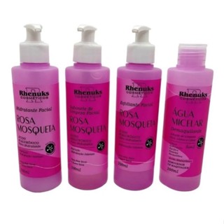 Kit Skin Care Rosa Mosqueta e Ácido Hialurônico - Limpeza De Pele - Rhenuks