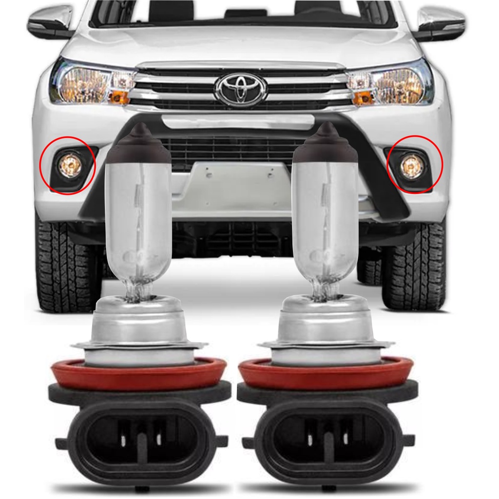 Lâmpadas Farol Toyota Hilux Corolla 2016 2017 2018 2019 2020 Farol Milha